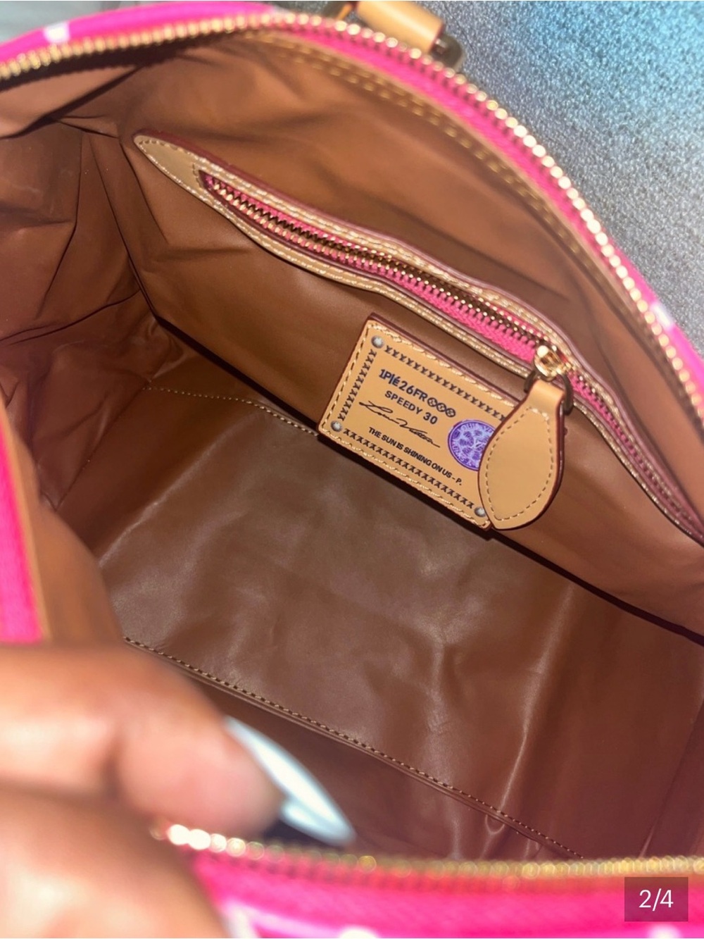Source Unknown Pink, Hot Pink & Orange Monogram Satchel Set - Picture 2 of 6